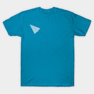 Paper airplane leaves line T-Shirt